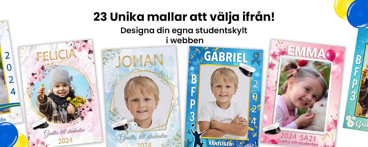 Studentplakat för studentfirande - Roberts Foto