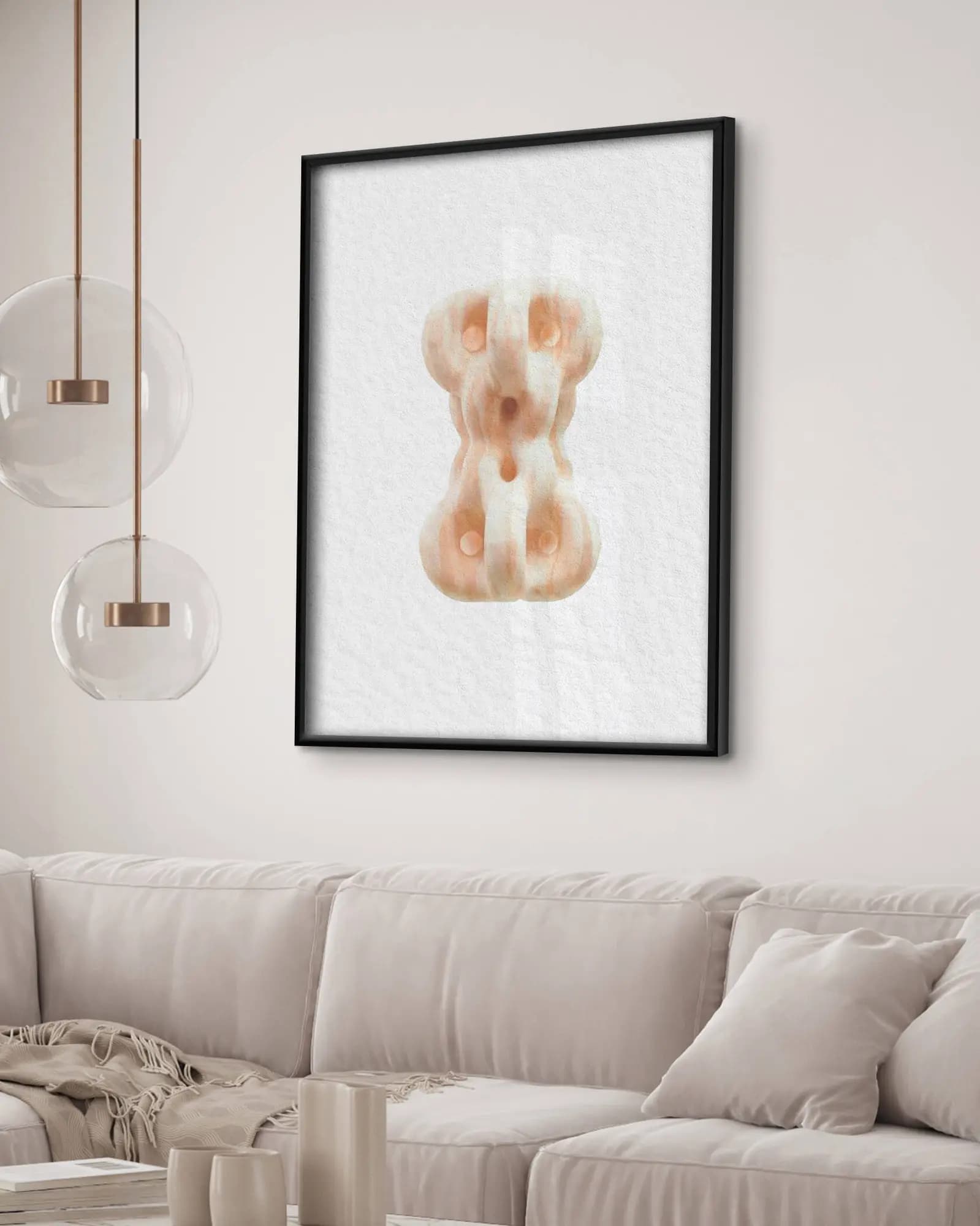 Träramad poster med egen bild med bröllopsmotiv